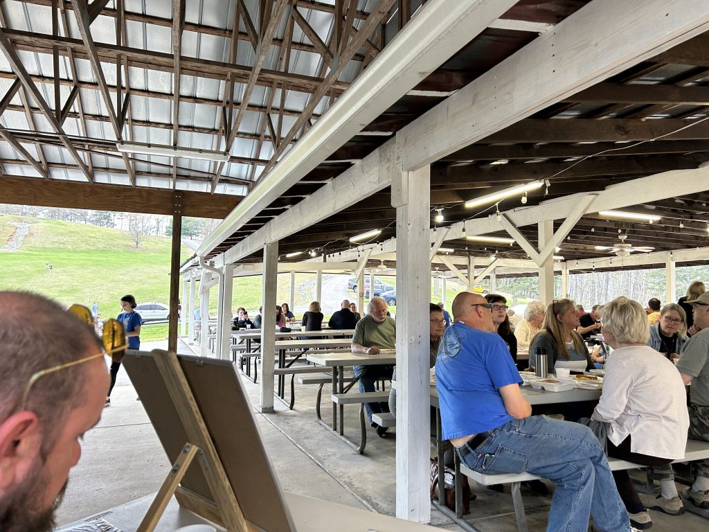 A view of the turn out for the fish fry on March 28th